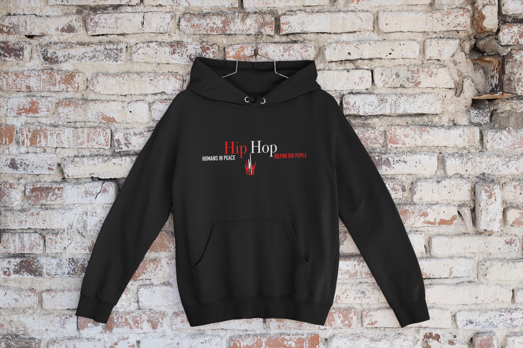 H.I.P H.O.P (HUMANS IN PEACE HELPING OUR PEOPLE) HOODED SWEATSHIRT